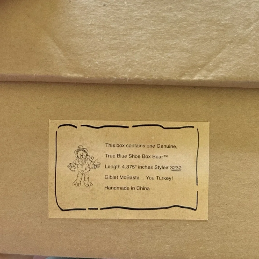 BOYDS SHOE BOX BEARS-Giblet McBaste…You Turkey model 3232 New In Box